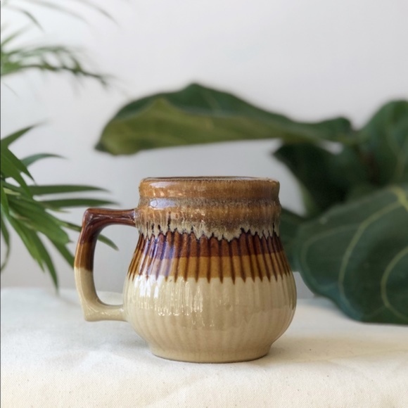 Vintage Other - Vintage 70’s Stoneware Ceramic Mug Earth Tones